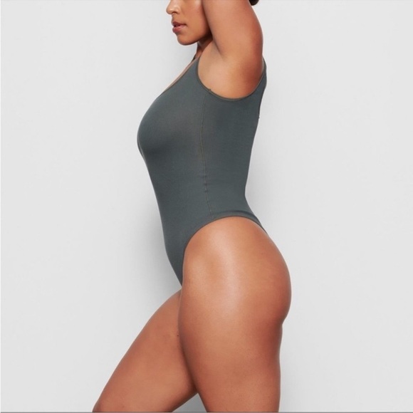 Skims Cotton Rib Tank Thong Bodysuit Small - Picture 2 of 11